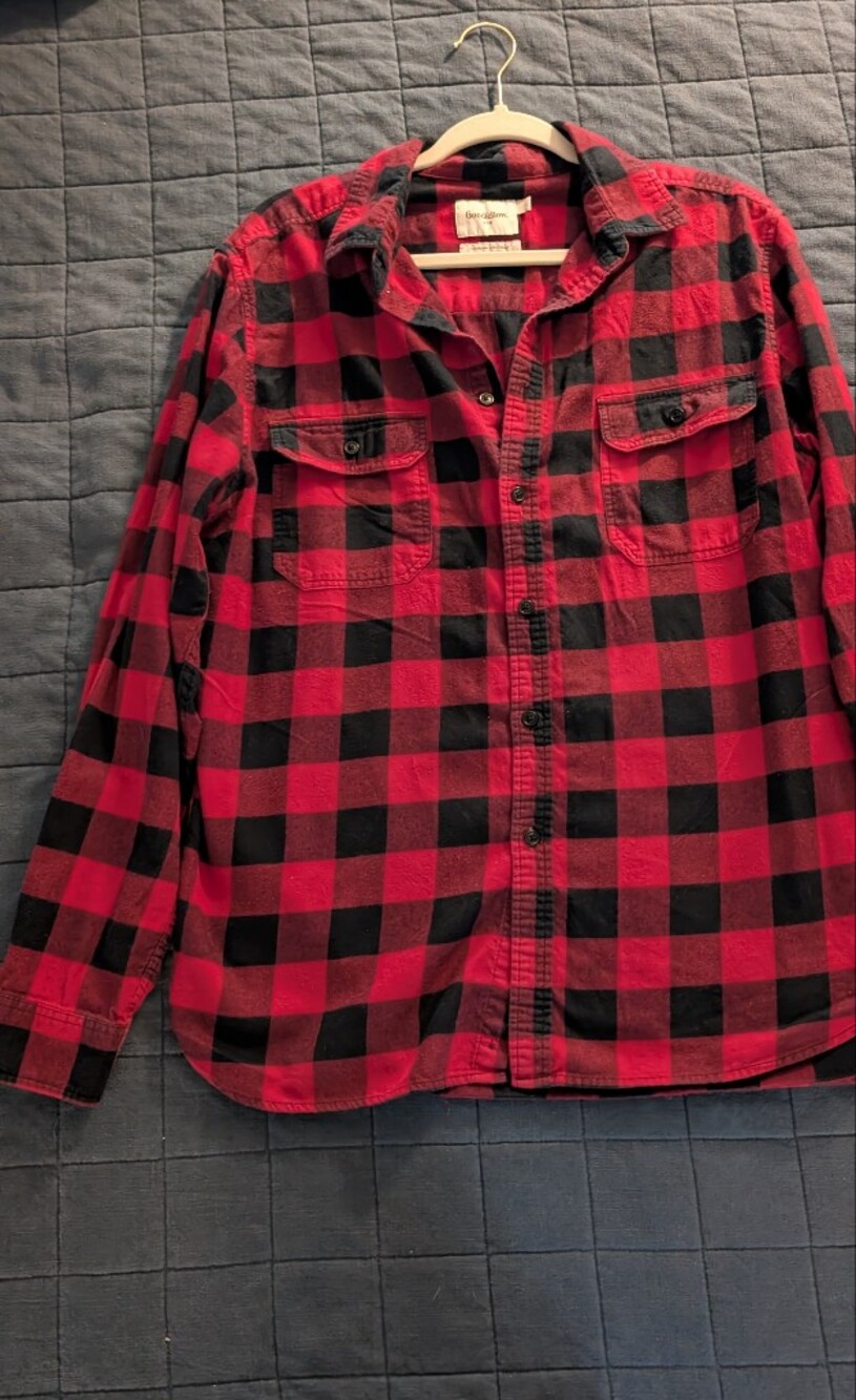Red/Black Goodfellow & Co Men's Flannel Large